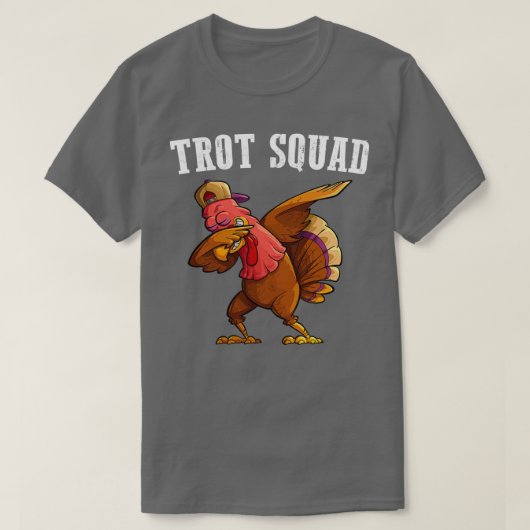 Trot Squad Turkey Funny Thanksgiving Running Costu T-shirt (Design voorkant)
