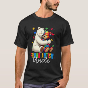 Trote Autism Oom Beer Autisme Bewustzijn Zoon Doch T-shirt