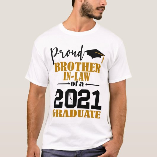 Trote broer van een afgestudeerde in 2021 t-shirt (Voorkant)