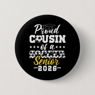 Trote Cousin Van Een Voetbal Senior 2026 Afstudeer Ronde Button 5,7 Cm
