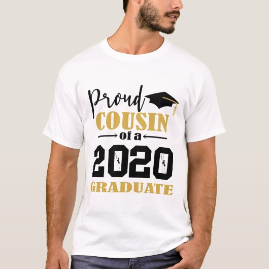 Trote neef van een afgestudeerde in 2020 t-shirt (Voorkant)