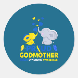 Trote oma syndroom van Down bewustzijn Ronde Sticker