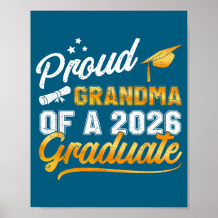 Trote oma van een afgestudeerde senior van de klas poster