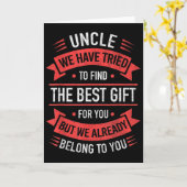 Trote Oom Grappige Oom Cadeaus Vaderdag Van Neef N Kaart (Gele Bloem)