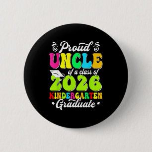 Trote oom van een afgestudeerde senior van de klas ronde button 5,7 cm