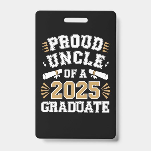 Trote Oom Van Een Afgestudeerde Van De Klas Van 20 Badge (Voorzijde)