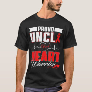 Trote Oom Van Een Hartkrijger Hartziekte Bewust T-shirt