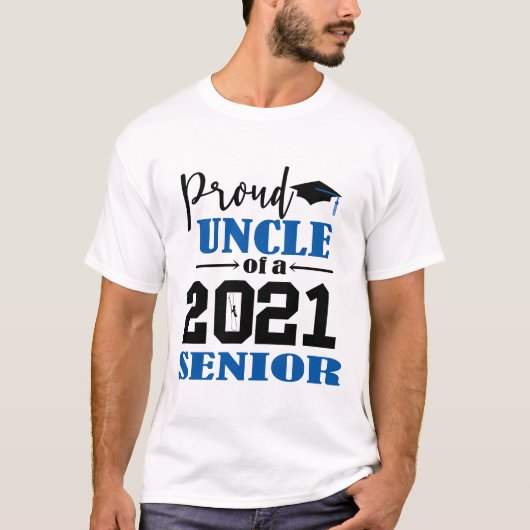 Trote oom van een senior uit 2021 t-shirt (Voorkant)