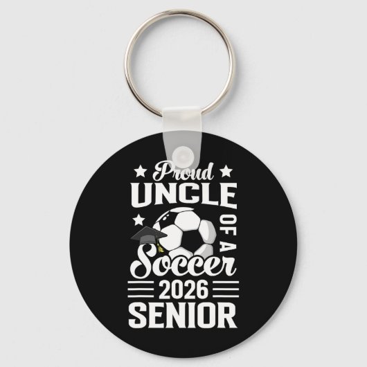 Trote Oom Van Een Voetbal Afgestudeerde 2026 Sleutelhanger (Voorkant)