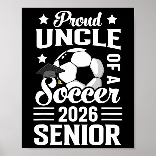 Trote Oom Van Eén Voetbal Senior 2026 Afstuderen Poster (Voorkant)