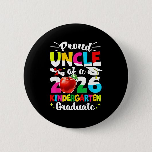Trote oom van eindexamenkinderen klas 2026 ronde button 5,7 cm (Voorkant)