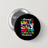 Trote oom van eindexamenkinderen klas 2026 ronde button 5,7 cm (Voorkant /achterkant)