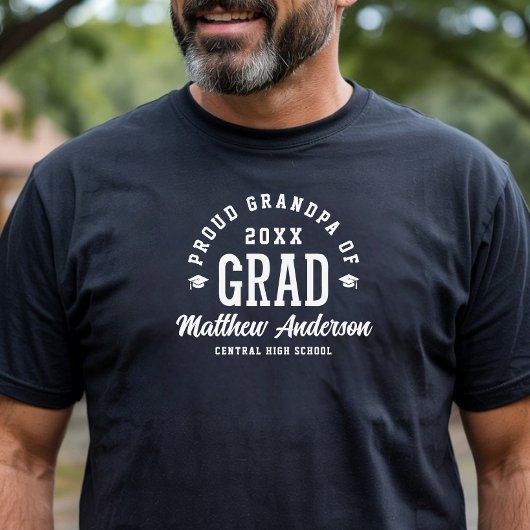 Trote opa afstudeerlettertype afstuderen t-shirt