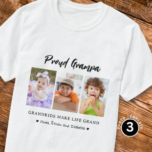 Trote opa kleinkinderen maken het leven grandioos t-shirt