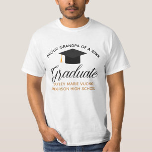 Trote opa van afgestudeerde in 2026 Maatwerk afstu T-shirt