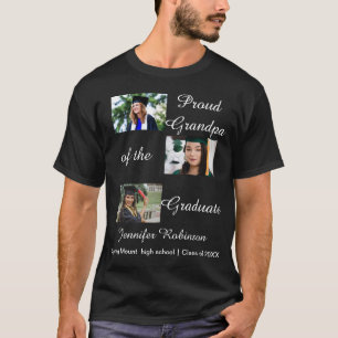 Trote opa van de afgestudeerde aangepaste foto naa t-shirt