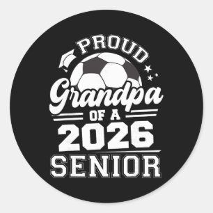 Trote Opa Van Een 2026 Senior Voetbal Ll Afstudere Ronde Sticker