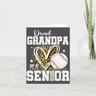 Trote Opa Van Een Afgestudeerde Honkbal Senior In  Kaart