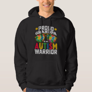 Trote opa van een autisme warrior-familie hoodie