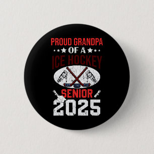 Trote Opa Van Een IJshockey Senior 2025 Afstudeert Ronde Button 5,7 Cm