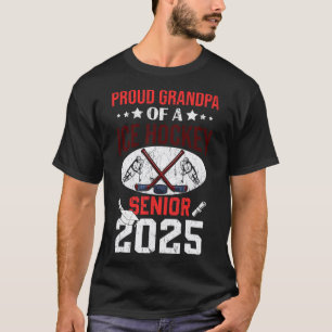 Trote opa van een senior ijshockey 2025 afstudeert t-shirt