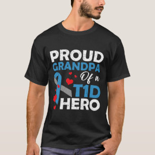 Trote opa van een Type 1 Diabetes Heldenkrijger Su T-shirt