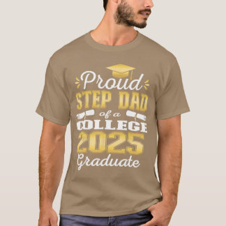 Trote Stiefpapa van afgestudeerde student 2025 Fam T-shirt