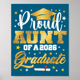 Trote Tante 2026 Afgestudeerde Awesome Illustratie Poster