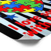 Trote Tante Superheld Autisme Bewustzijn Puzzel Ha Poster (Hoek)