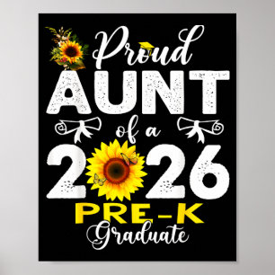 Trote tante van afgestudeerde kleuters van 2026 mo poster