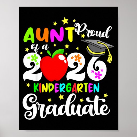 Trote tante van afgestudeerde kleuters van 2026 mo poster (Voorkant)