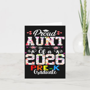 Trote tante van afgestudeerde pre-k 2026 moederdag kaart