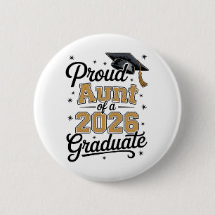 Trote Tante Van Een Afgestudeerde In 2026 Gouden A Ronde Button 5,7 Cm