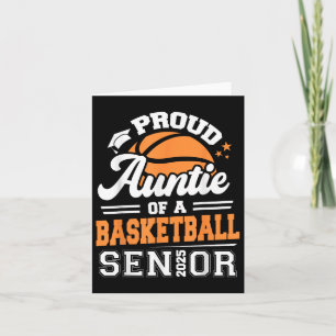 Trote Tante Van Een Afgestudeerde Senior Basketbal Kaart