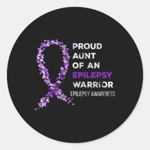 Trote tante van een epilepsie warrior Epilepsie be Ronde Sticker