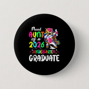 Trote tante van een klas van 2026 pre-k afgestudee ronde button 5,7 cm