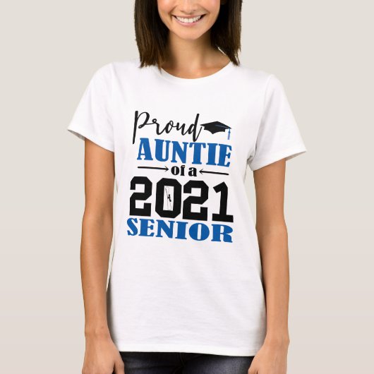 Trote tante van een senior uit 2021 t-shirt (Voorkant)