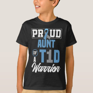 Trote tante van een T1d-strijder Diabetesbewustzij T-shirt