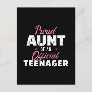 Trote tante van een tiener 13e verjaardag briefkaart