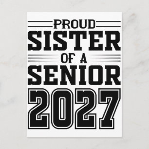 Trote Zuster Van 2027 Senior Klas T-shirt Feestdagenkaart