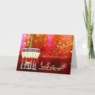 Trothank you card Bachelorette Party is not transl Bedankkaart