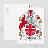 Trotman Family Crest Briefkaart (Voorkant / Achterkant)