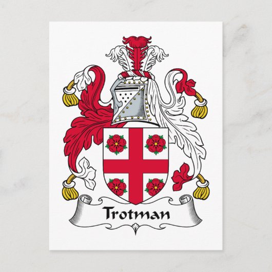 Trotman Family Crest Briefkaart (Voorkant)