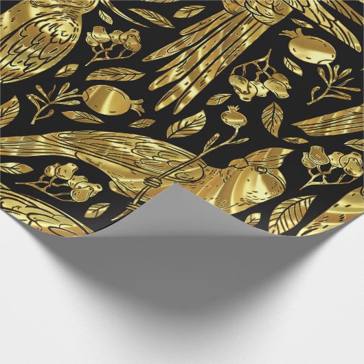 Trotropisch patroon folie Faux goud Cadeaupapier (Hoek)