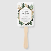 Trotropische bruiloft met geblazen naaldhout handwaaier (Voorkant)