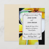 Trotropische waterverf van het strand Frangipani Kaart (Voorkant / Achterkant)