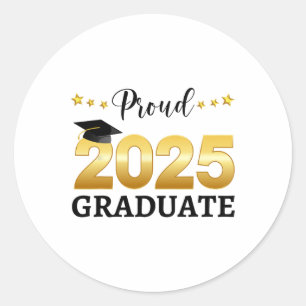 Trots 2025 Afstuderen afstuderen CL van 2025 Ronde Sticker