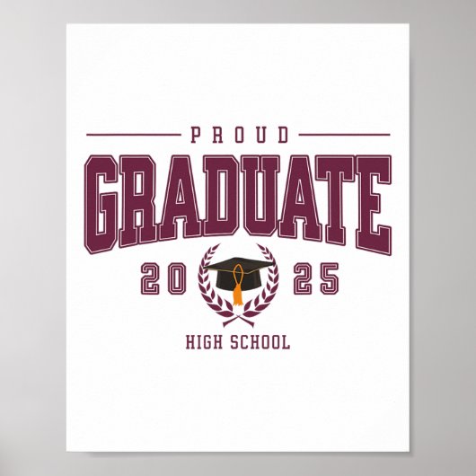 Trots 2025 Afstuderen High School Afstuderen Varsi Poster (Voorkant)
