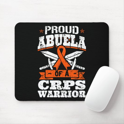 Trots Abuela van een CRPS Warrior RSD Awareness Ri Muismat (Met muis)