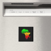 Trots Afrika Kaart Groen Geel Rood Afrikaans Pride Magneet (Insitu (Vaatwasser))